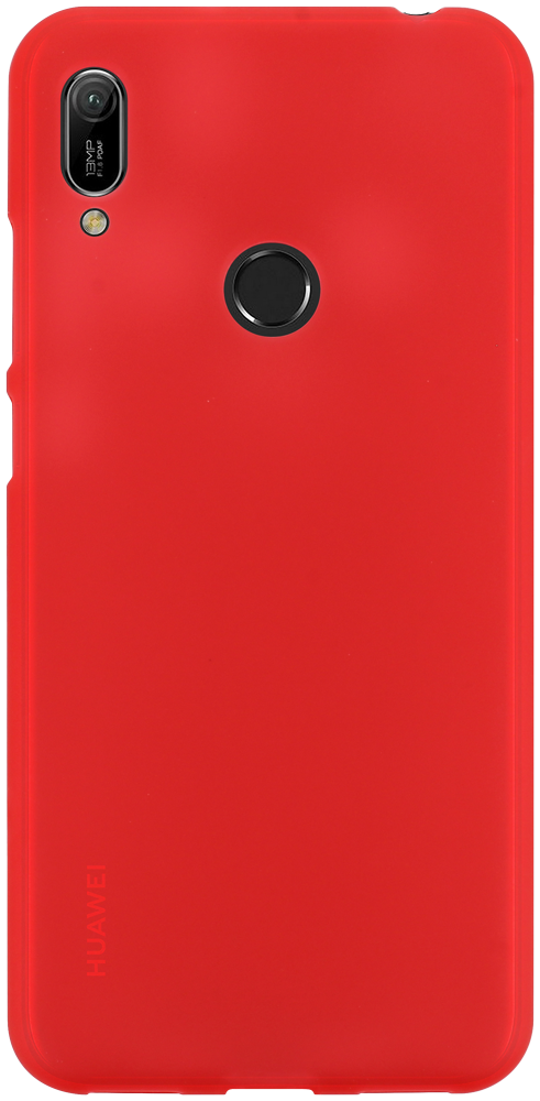 Huawei Y6 2019 (Y6 Prime 2019) szilikon tok matt-fényes keret piros