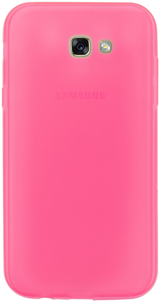 Samsung Galaxy A7 2017 (A720) szilikon tok matt-fényes keret rózsaszín
