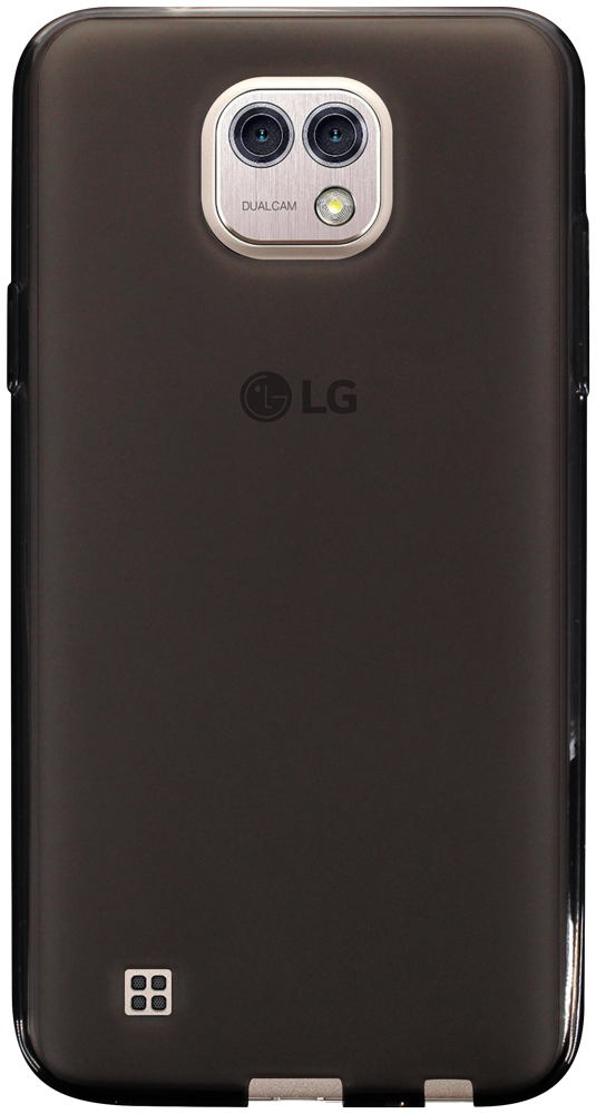 LG X Cam (K580) szilikon tok matt-fényes keret füstszínű