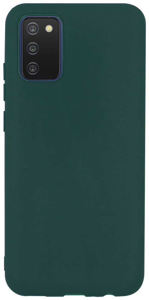 Samsung Galaxy A03s (SM-A037F) szilikon tok matt sötétzöld