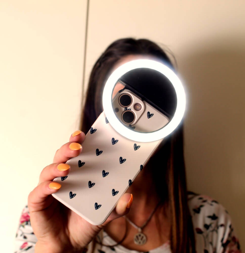 Nokia 8 2018 (8.1) kompatibilis Ring Light telefonra rögzíthető szelfi lámpa