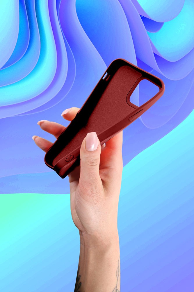 Realme 8 Pro szilikon tok matt bordó