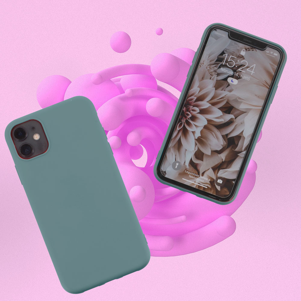 Huawei P40 szilikon tok matt kékesszürke