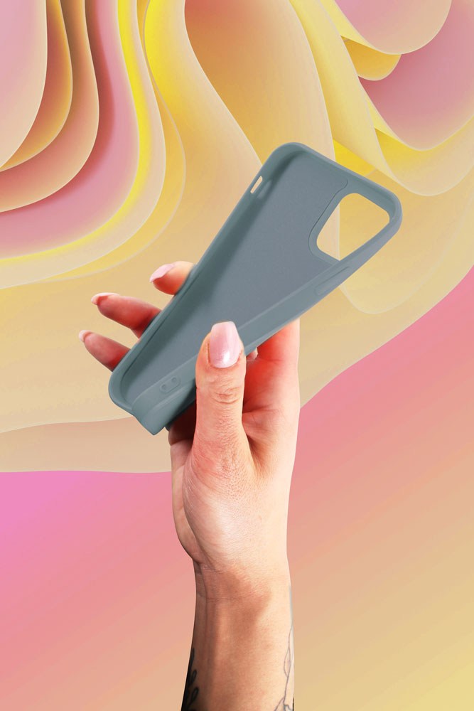 Huawei P40 szilikon tok matt kékesszürke