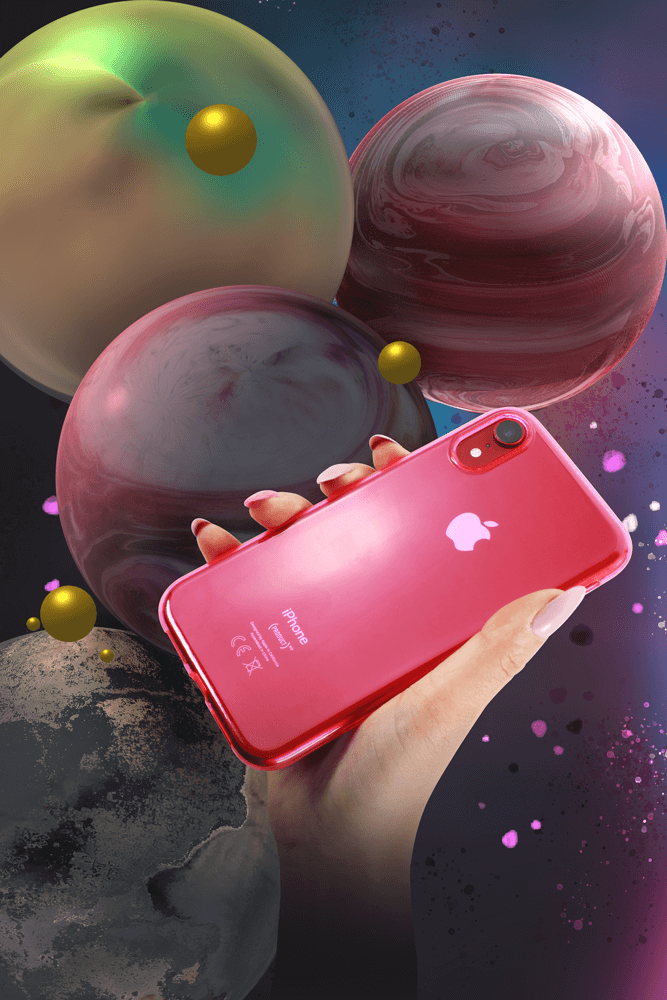 Apple iPhone X szilikon tok ultravékony átlátszó rózsaszín