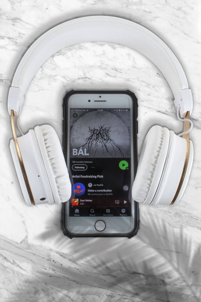 Sony Xperia 10 kompatibilis Bluetooth fejhallgató GJBY fehér