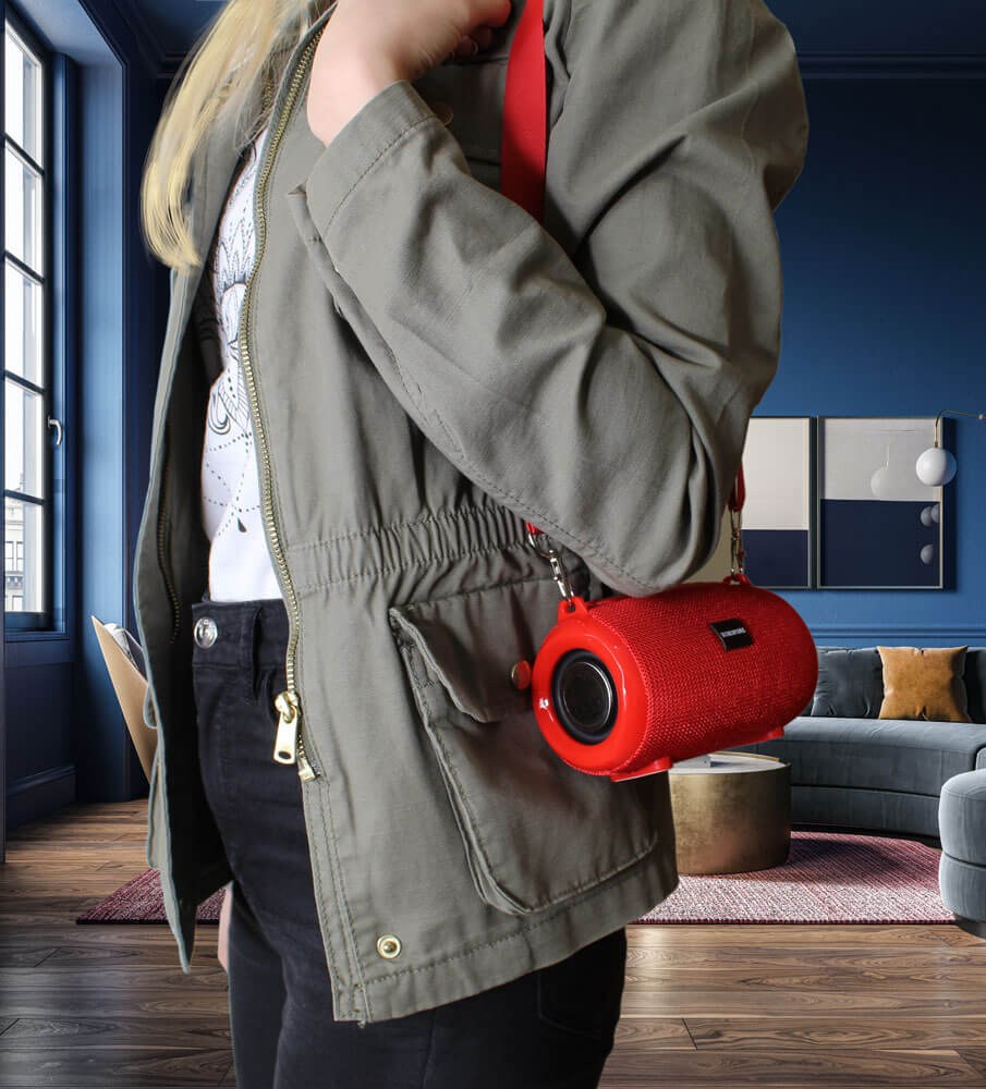 Motorola One Zoom kompatibilis Borofone Bluetooth hangszóró piros