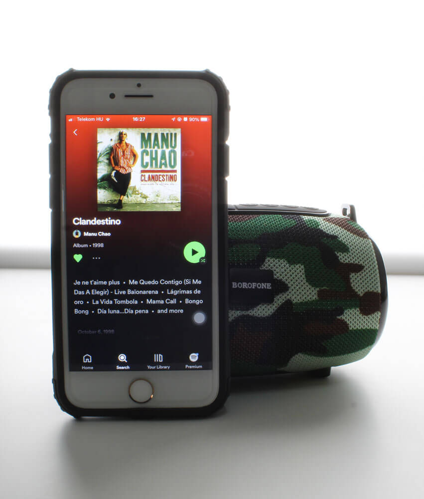 Samsung Galaxy M11 (SM-M115F) kompatibilis Borofone Bluetooth hangszóró terepmintás