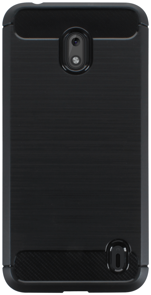 Nokia 2 2019 (2.2) ütésálló szilikon tok szálcsiszolt-karbon minta légpárnás sarok fekete