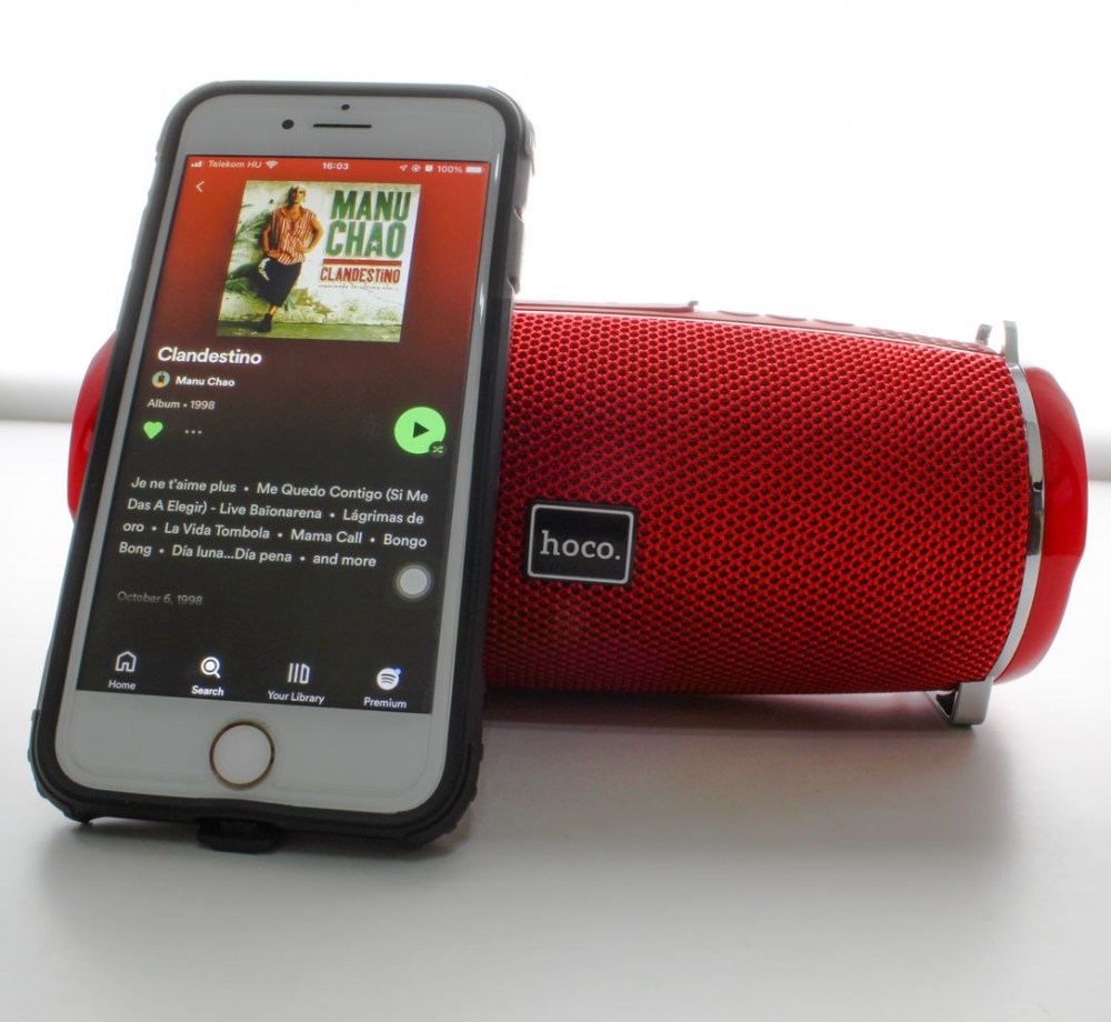 Motorola Moto G9 Plus kompatibilis HOCO bluetooth hangszóró piros