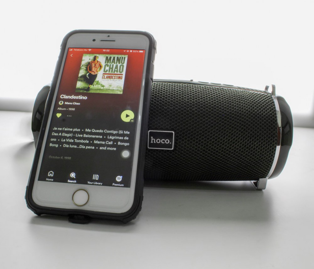 Nokia X5 (5.1 Plus) kompatibilis HOCO bluetooth hangszóró sötétzöld