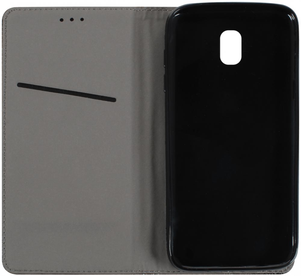 Samsung Galaxy J5 2017 (J530) oldalra nyíló flipes bőrtok rombusz mintás fekete