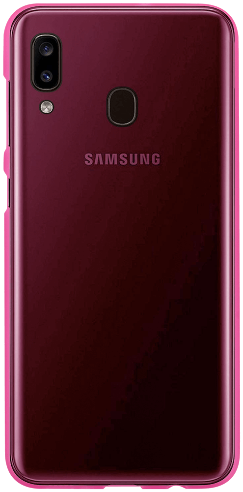 Samsung Galaxy A30 (SM-A305) szilikon tok matt-fényes keret rózsaszín