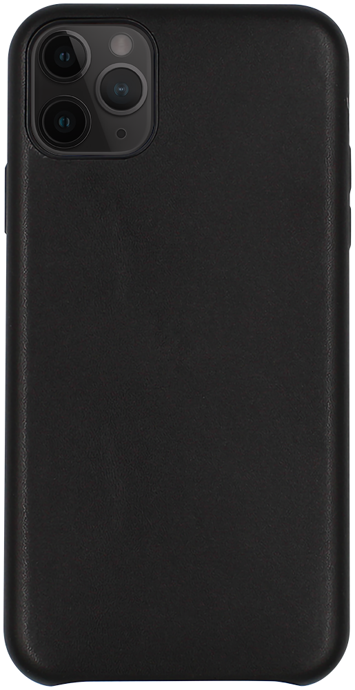 Apple iPhone 11 Pro Max kemény hátlap bőrhatású fekete
