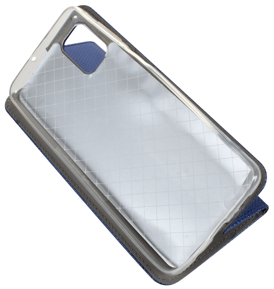 Samsung Galaxy M51 (SM-M515F) oldalra nyíló flipes bőrtok rombusz mintás sötétkék