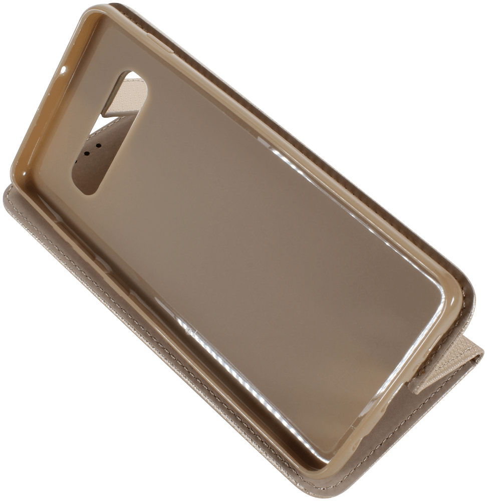 Samsung Galaxy S10 Plus (SM-G975) oldalra nyíló flipes bőrtok rombusz mintás arany