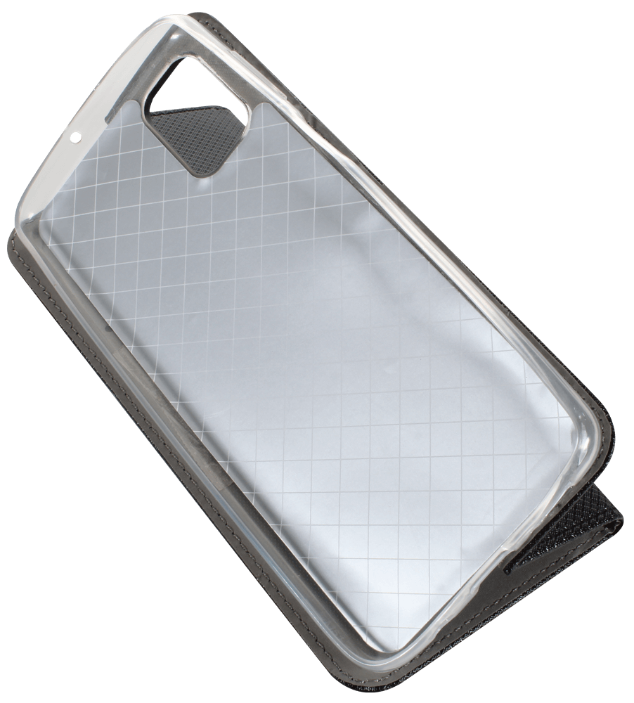 Samsung Galaxy M51 (SM-M515F) oldalra nyíló flipes bőrtok rombusz mintás fekete