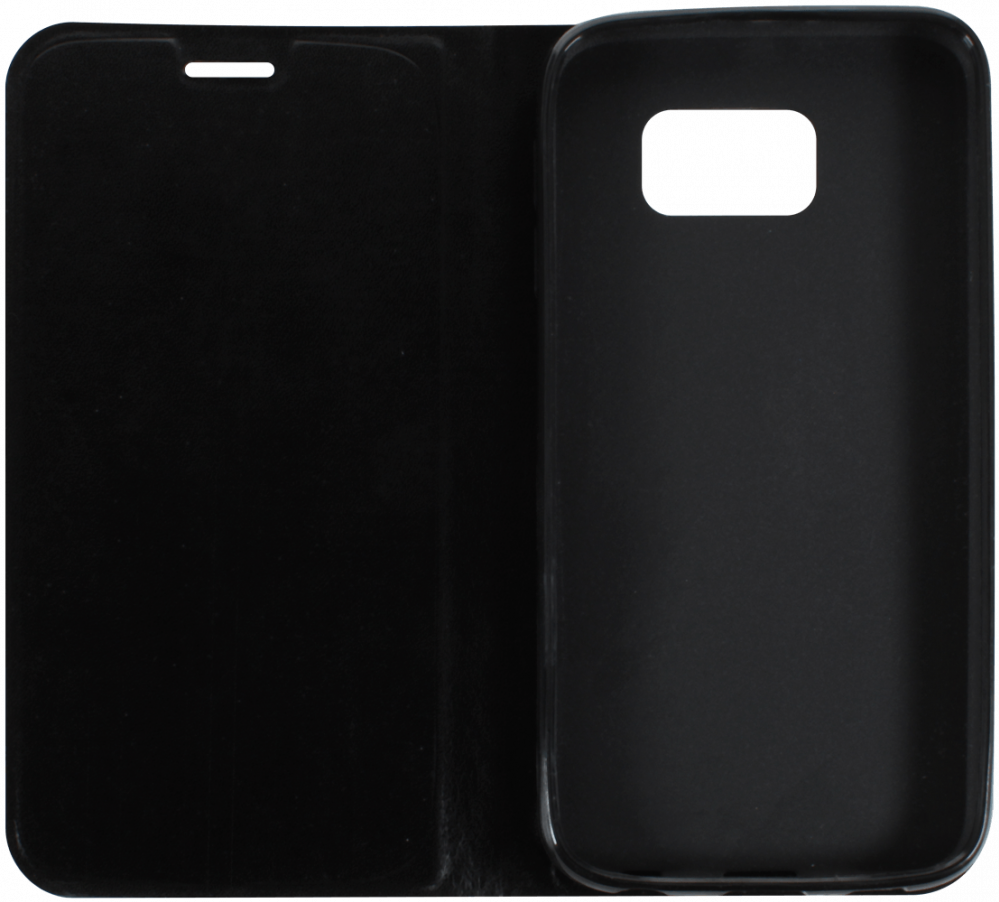 Samsung Galaxy S6 (G920) oldalra nyíló flipes bőrtok asztali tartó funkciós fekete