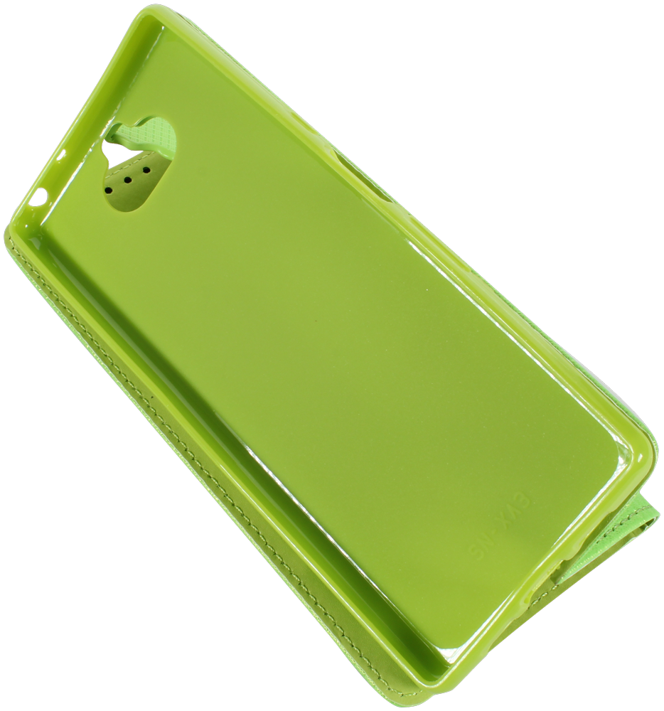 Sony Xperia 10 oldalra nyíló flipes bőrtok rombusz mintás világoszöld