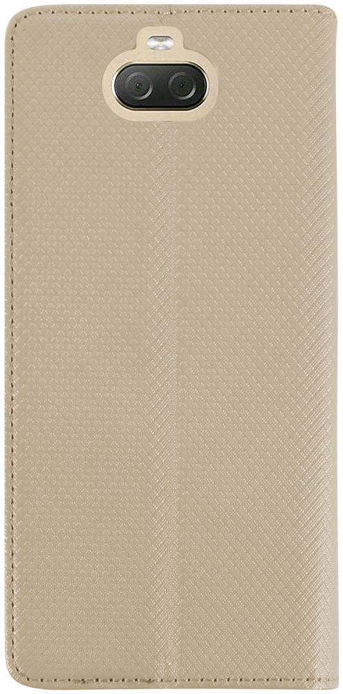 Sony Xperia 10 oldalra nyíló flipes bőrtok rombusz mintás arany