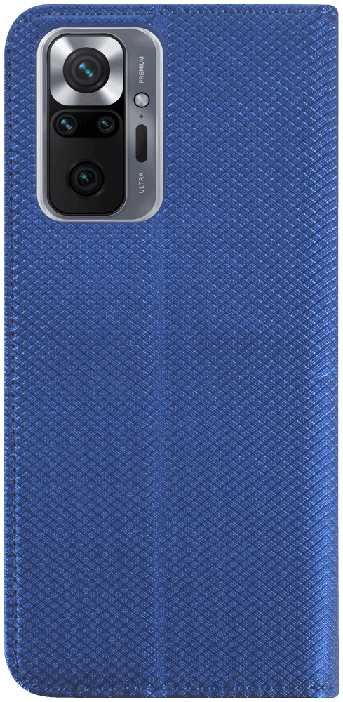 Xiaomi Redmi Note 10 Pro Max oldalra nyíló flipes bőrtok rombusz mintás sötétkék