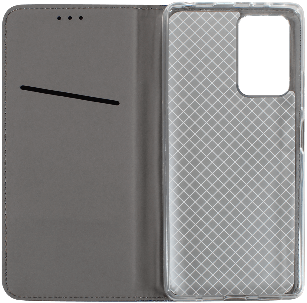 Xiaomi Redmi Note 10 Pro Max oldalra nyíló flipes bőrtok rombusz mintás sötétkék