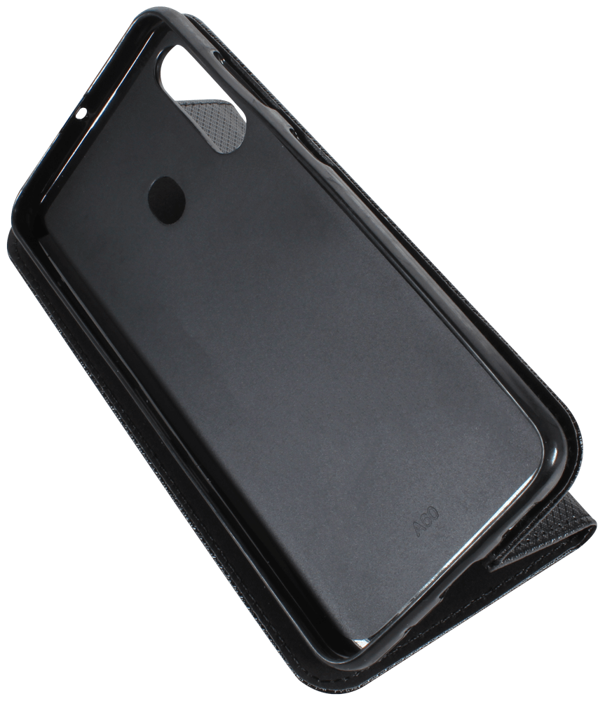 Samsung Galaxy M40 ( M405F) oldalra nyíló flipes bőrtok rombusz mintás fekete