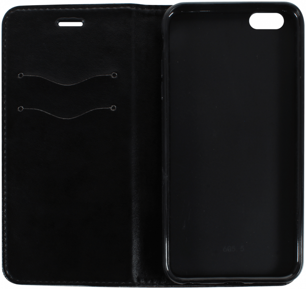 Apple iPhone 6S Plus oldalra nyíló flipes bőrtok asztali tartó funkciós fekete