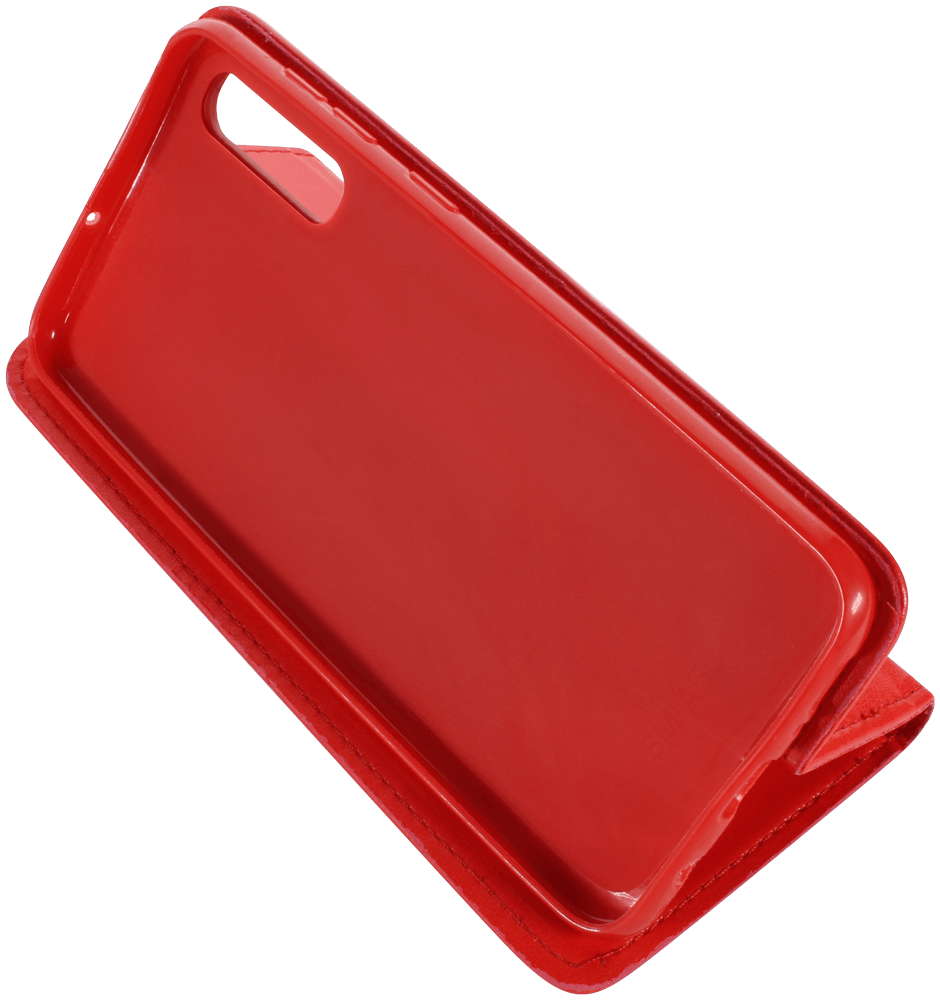 Samsung Galaxy A50s (SM-A507F) oldalra nyíló flipes bőrtok asztali tartó funkciós piros