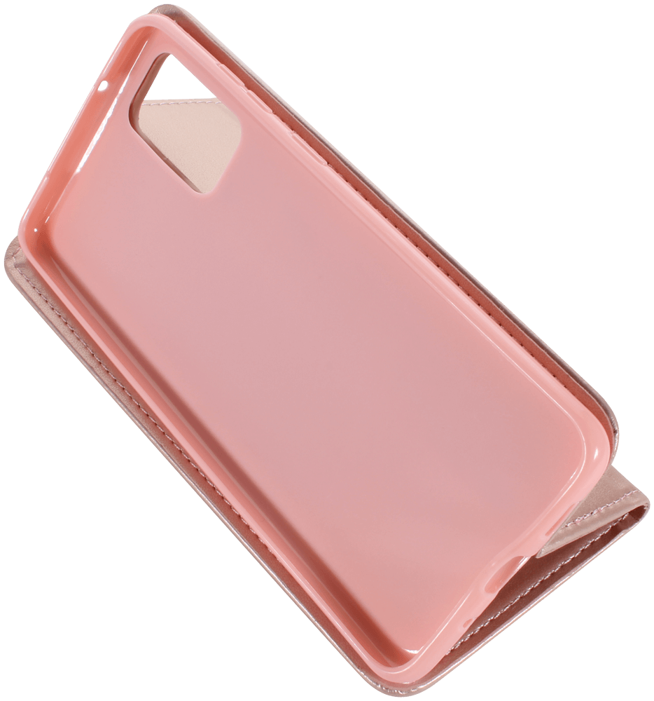 Samsung Galaxy S20 Plus (SM-G985F) oldalra nyíló flipes bőrtok asztali tartó funkciós rozéarany