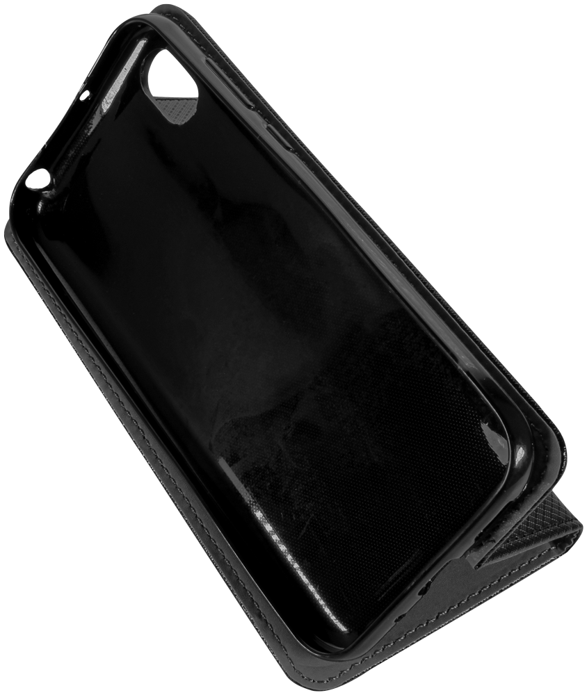 Huawei Honor 8S oldalra nyíló flipes bőrtok rombusz mintás fekete
