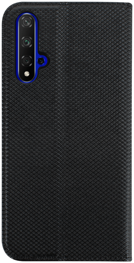 Huawei Nova 5T oldalra nyíló flipes bőrtok rombusz mintás fekete
