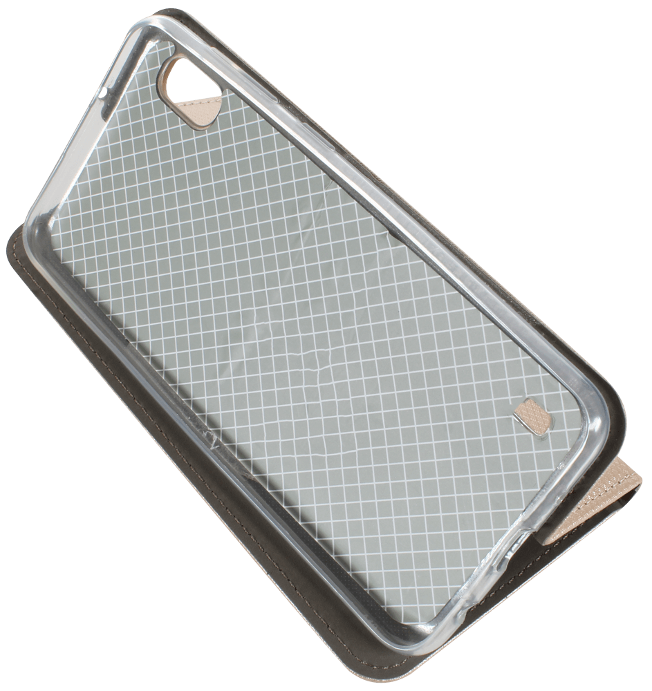 Samsung Galaxy A10 (SM-A105F) oldalra nyíló flipes bőrtok rombusz mintás arany