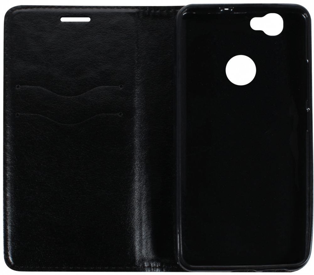 Huawei Nova oldalra nyíló flipes bőrtok asztali tartó funkciós fekete