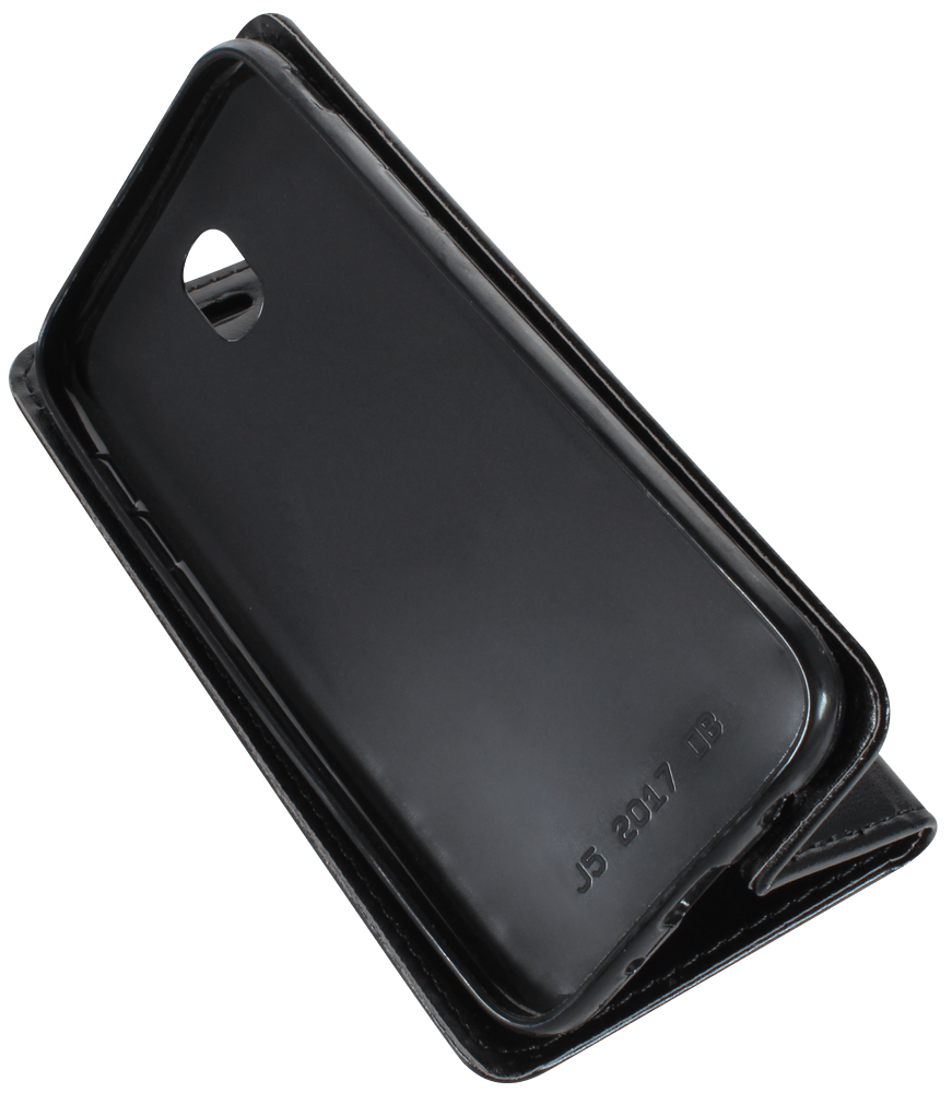 Samsung Galaxy J5 2017 Dual (J530) oldalra nyíló flipes bőrtok asztali tartó funkciós fekete