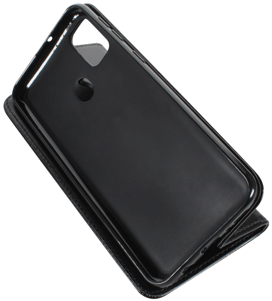 Samsung Galaxy M21 (SM-M215F) oldalra nyíló flipes bőrtok asztali tartó funkciós fekete