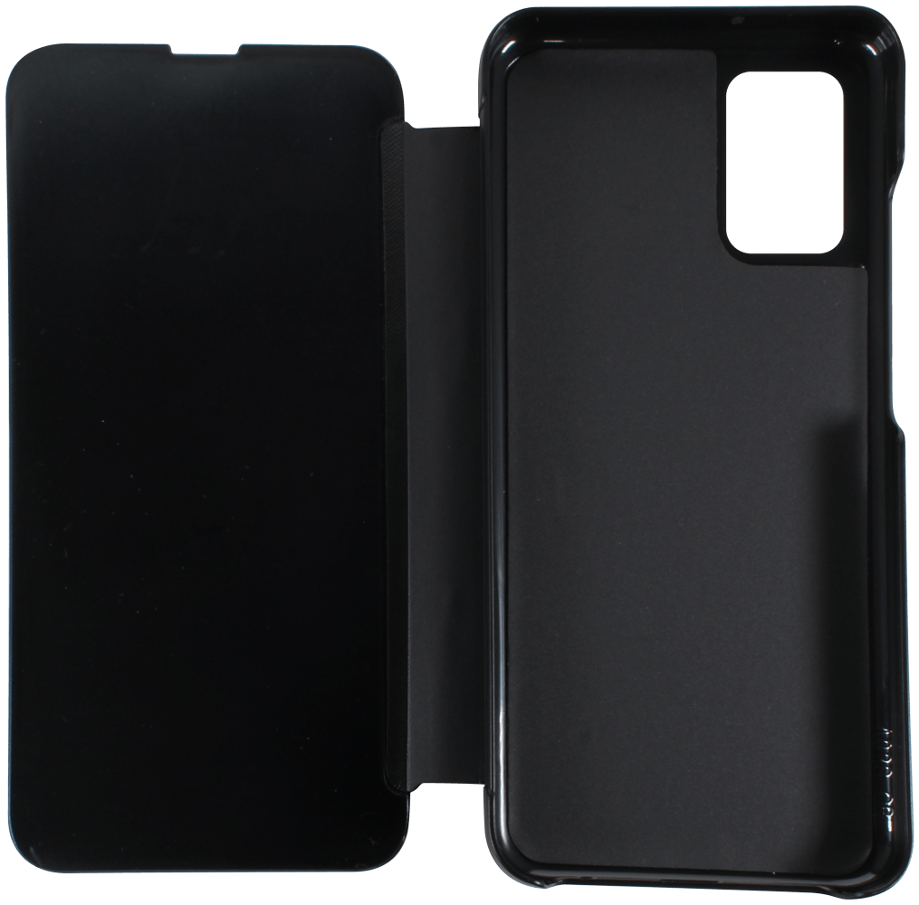 Samsung Galaxy A02s (SM-A025) oldalra nyíló flipes bőrtok Smart Clear View fekete