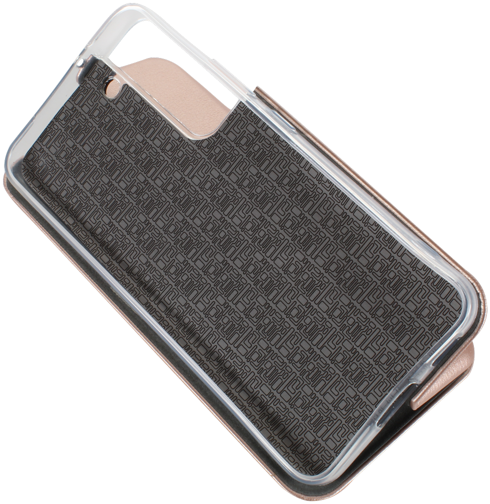 Samsung Galaxy S22 5G (SM-S901B) oldalra nyíló mágneses flipes bőrtok prémium minőség rozéarany