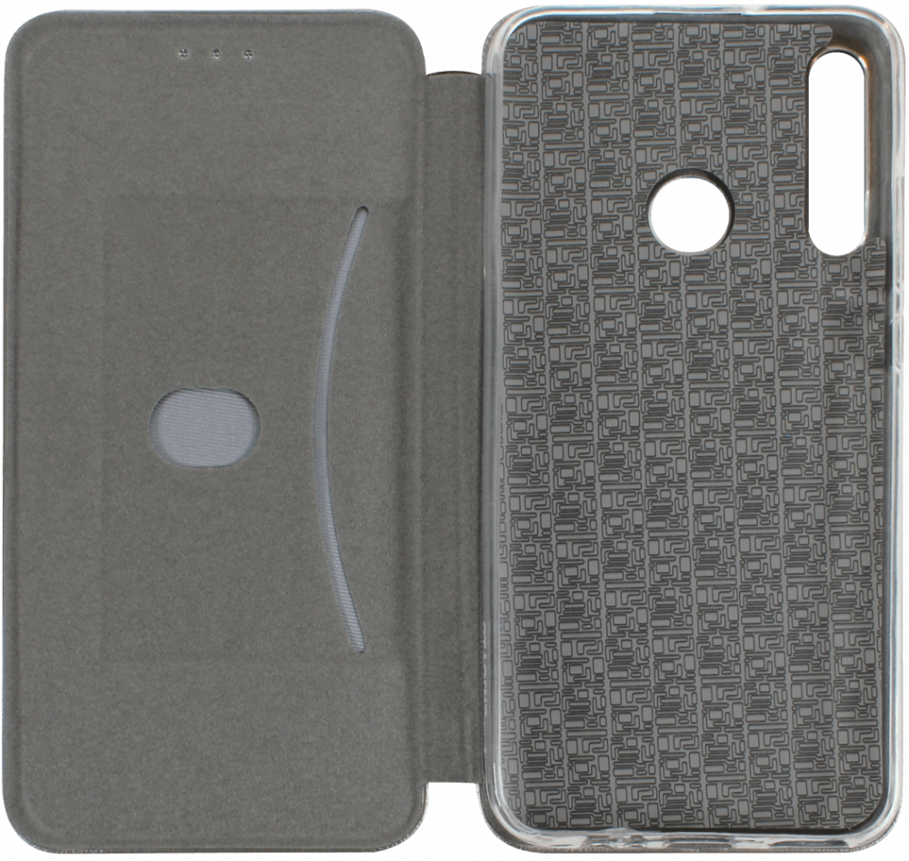 Huawei P40 Lite E oldalra nyíló mágneses flipes bőrtok prémium minőség ezüst