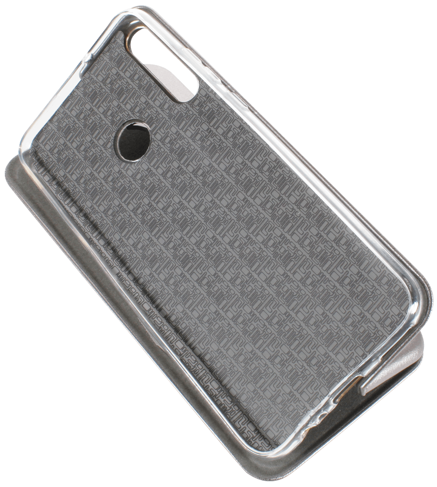 Huawei P40 Lite E oldalra nyíló mágneses flipes bőrtok prémium minőség ezüst