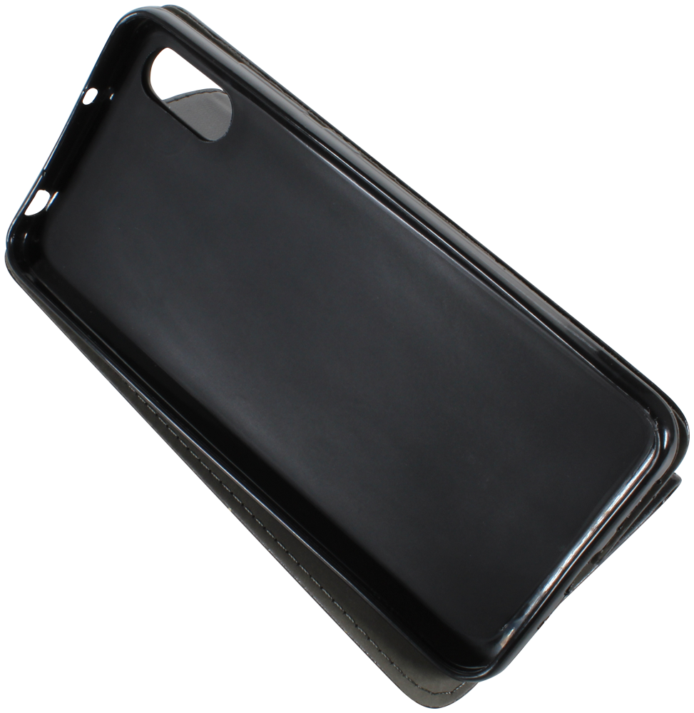 Xiaomi Redmi 9A oldalra nyíló flipes bőrtok asztali tartó funkciós fekete