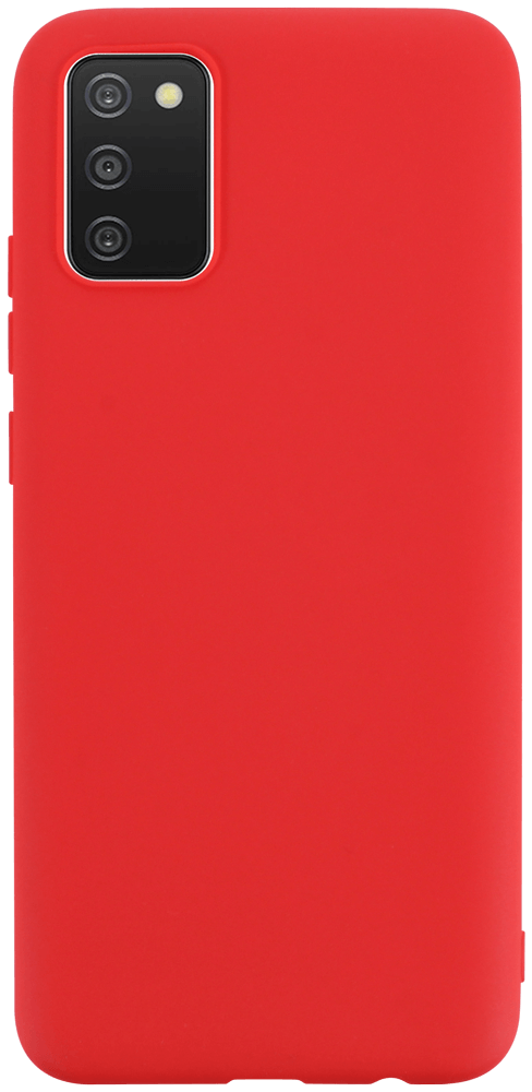 Samsung Galaxy A03s (SM-A037F) szilikon tok matt piros