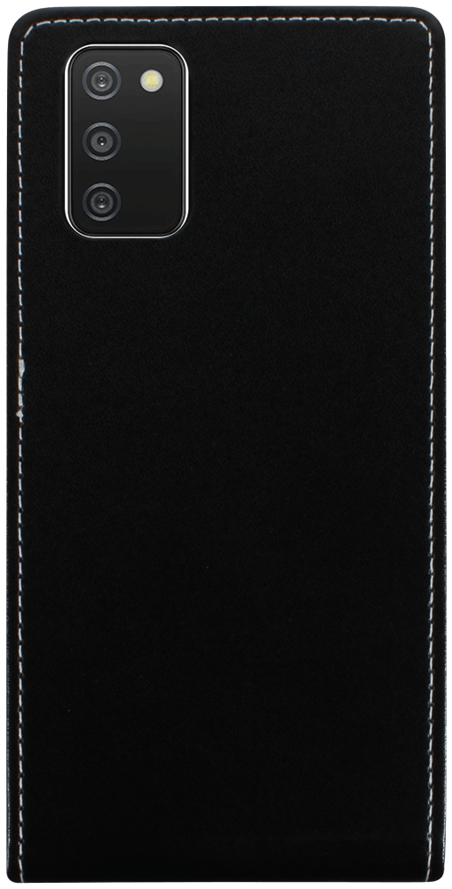 Samsung Galaxy A03s (SM-A037F) lenyíló flipes bőrtok fekete