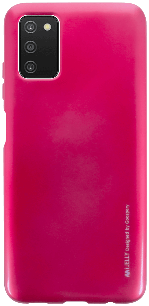 Samsung Galaxy A03s (SM-A037F) szilikon tok gyári MERCURYCASE fémhatású rózsaszín