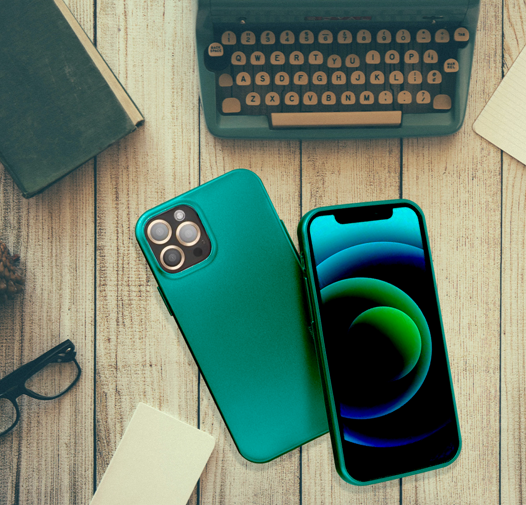 Samsung Galaxy A03s (SM-A037F) szilikon tok gyári MERCURYCASE fémhatású sötétzöld