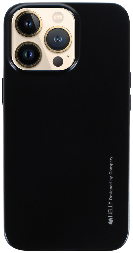 Apple iPhone 13 Pro szilikon tok gyári MERCURYCASE fémhatású fekete