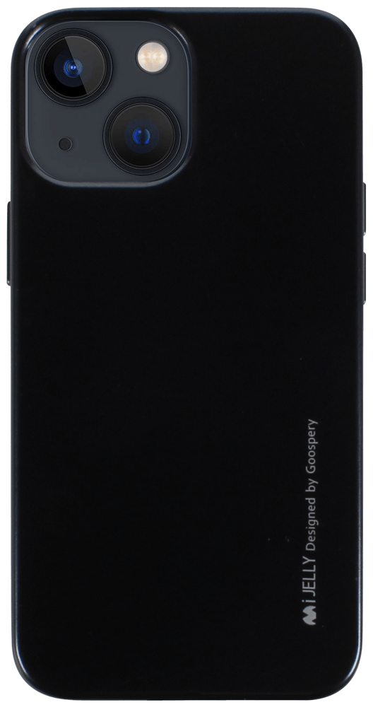 Apple iPhone 13 Mini szilikon tok gyári MERCURYCASE fémhatású fekete