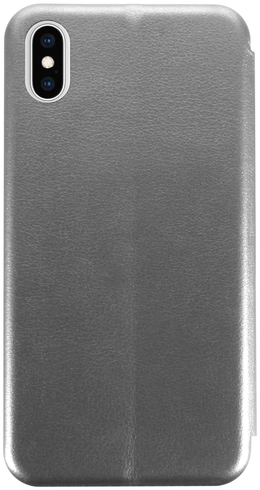 Apple iPhone XS Max oldalra nyíló mágneses flipes bőrtok prémium minőség ezüst