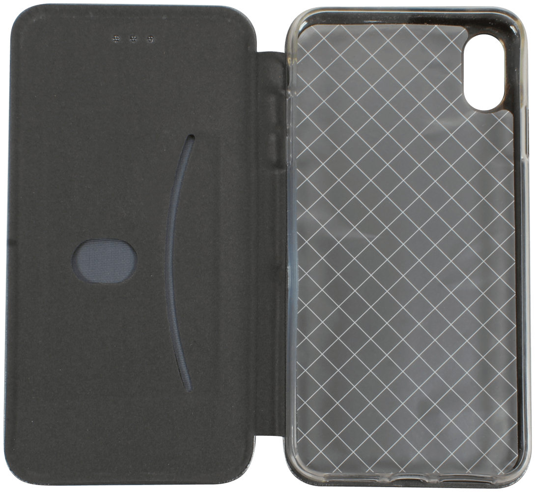 Apple iPhone XS Max oldalra nyíló mágneses flipes bőrtok prémium minőség ezüst