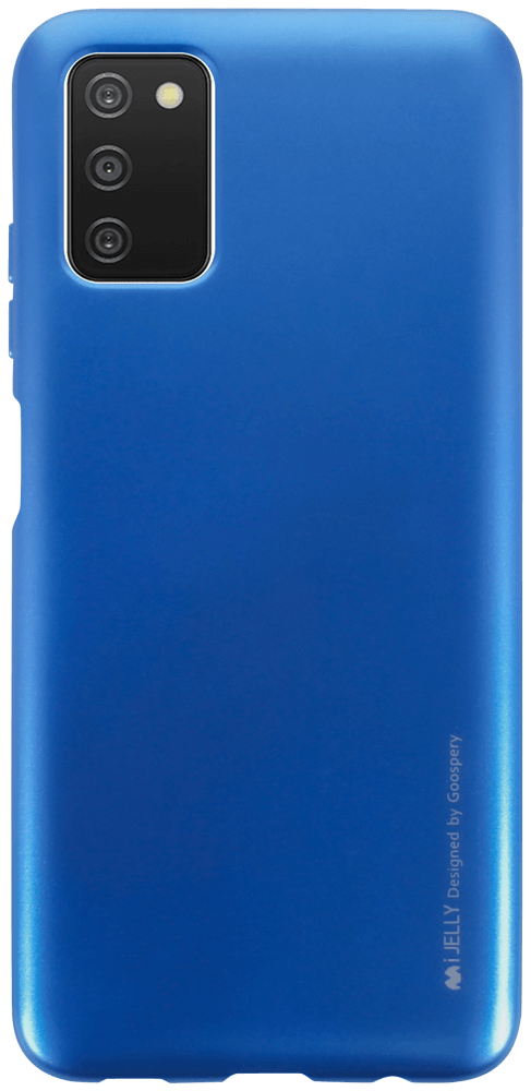 Samsung Galaxy A03s (SM-A037F) szilikon tok gyári MERCURYCASE fémhatású kék